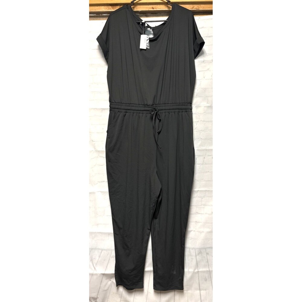 Ladies Plus Size Grey Utility Pants Jumpsuit Romper- Size XXL